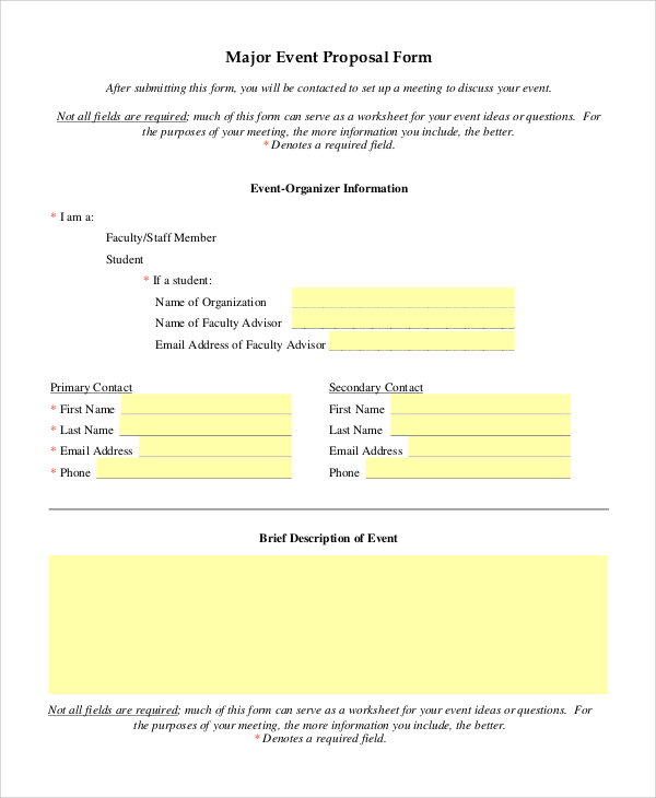 event proposal form
