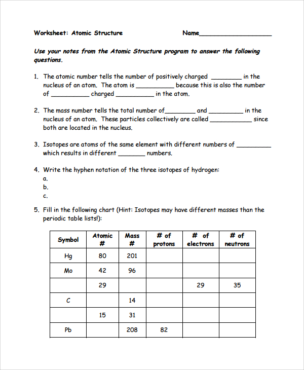 Atomic Structure Practice Worksheet Answers Islero Guide Answer For Assignment
