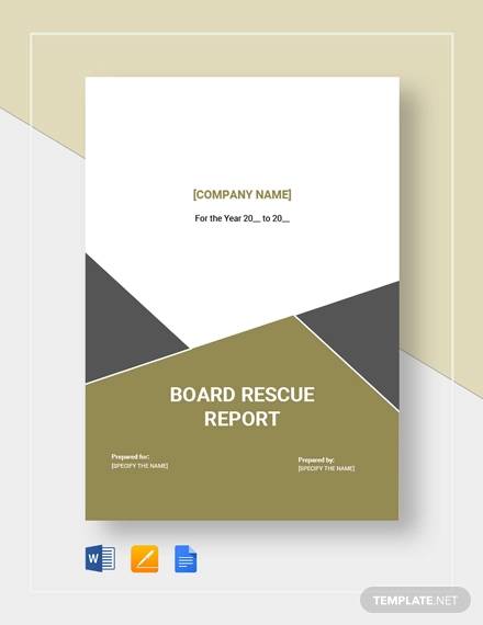 board rescue report template