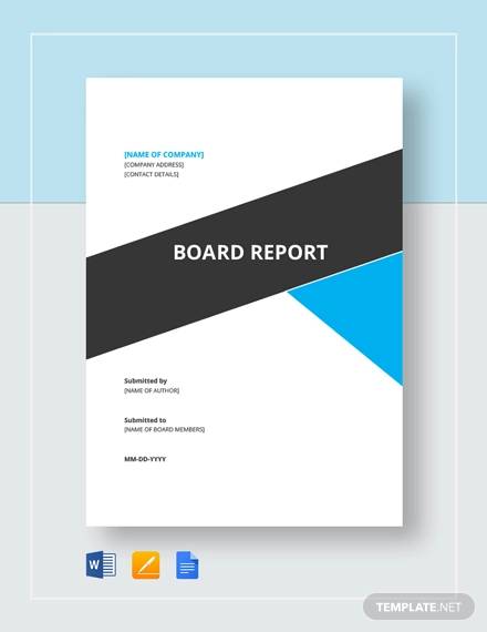 board report template