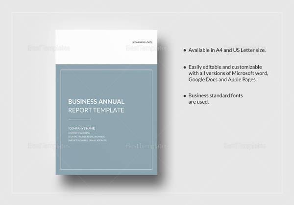 business annual report template