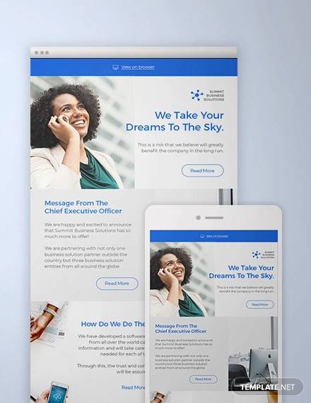 business solutions consultant newsletter template