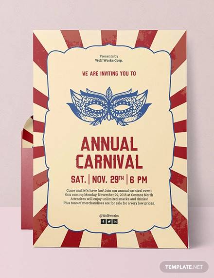 carnival invitation template