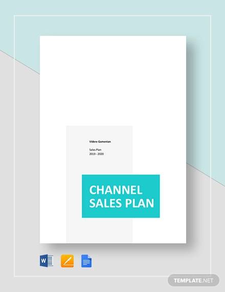 channel sales plan template