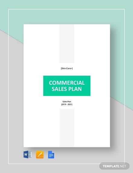 commercial sales plan template