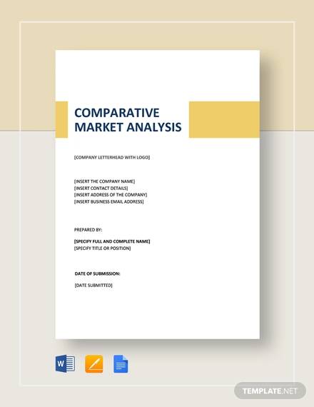 comparative market analysis template