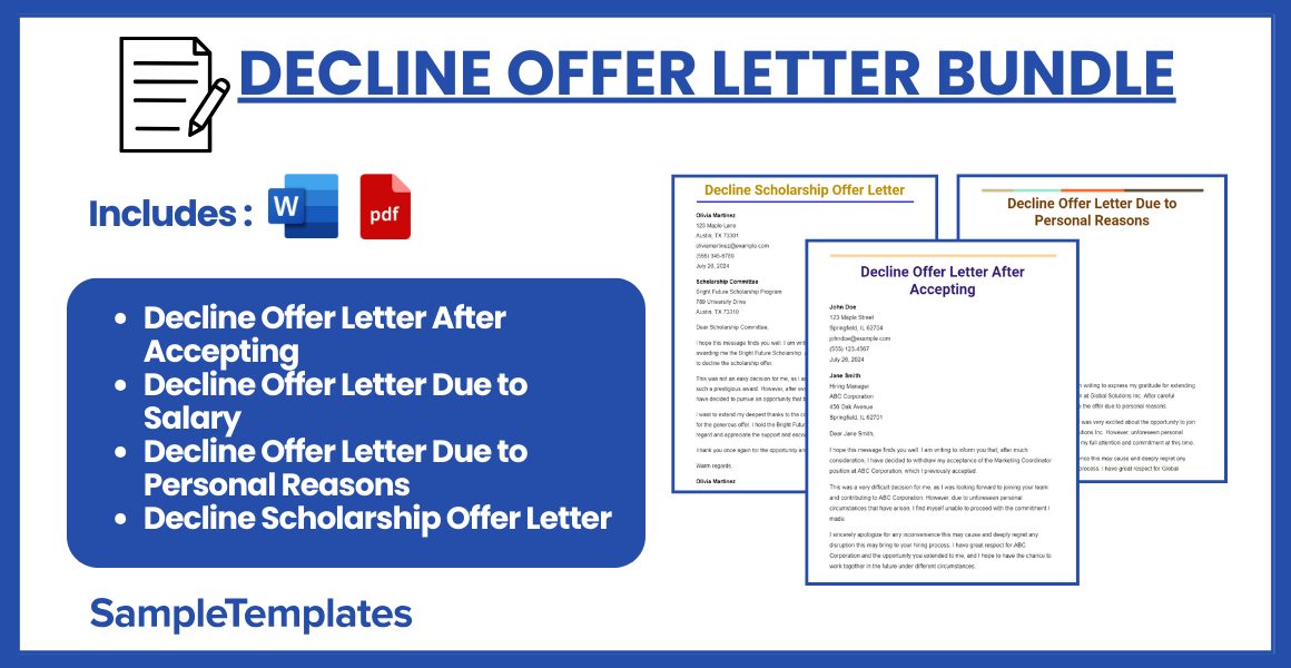 decline offer letter bundle