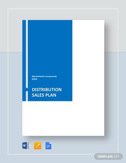 distribution sales plan template