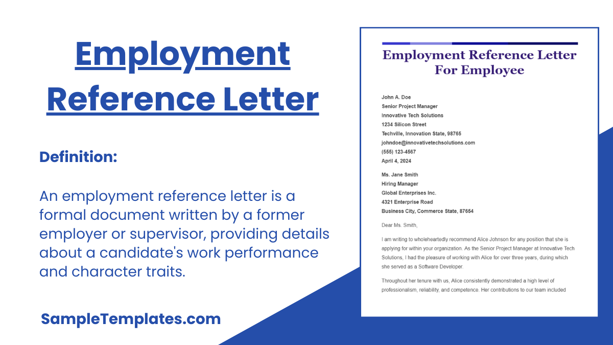 Employment Reference Letter