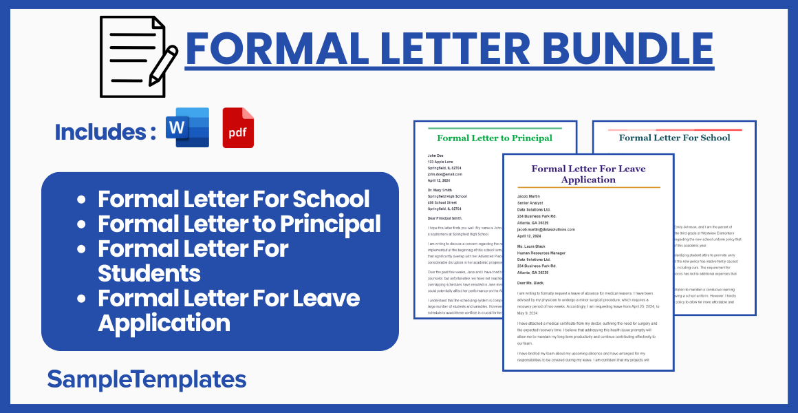 formal letter bundle