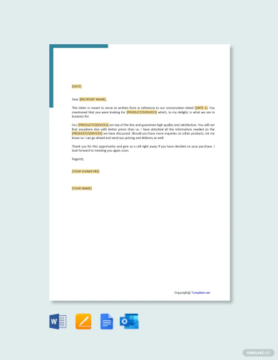 formal letter of interest template