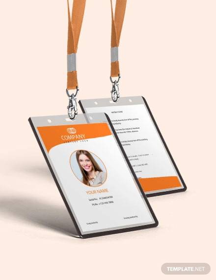 free professional id card template