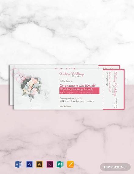 free wedding raffle ticket template