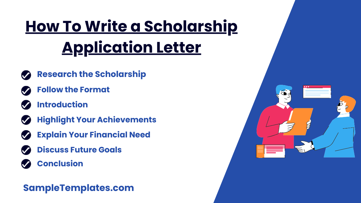 how to write a scholarship application letter