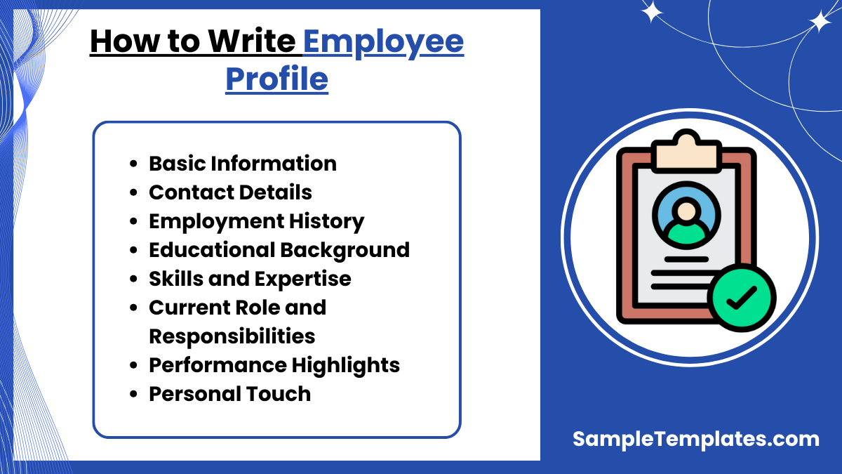 how to write employee profile