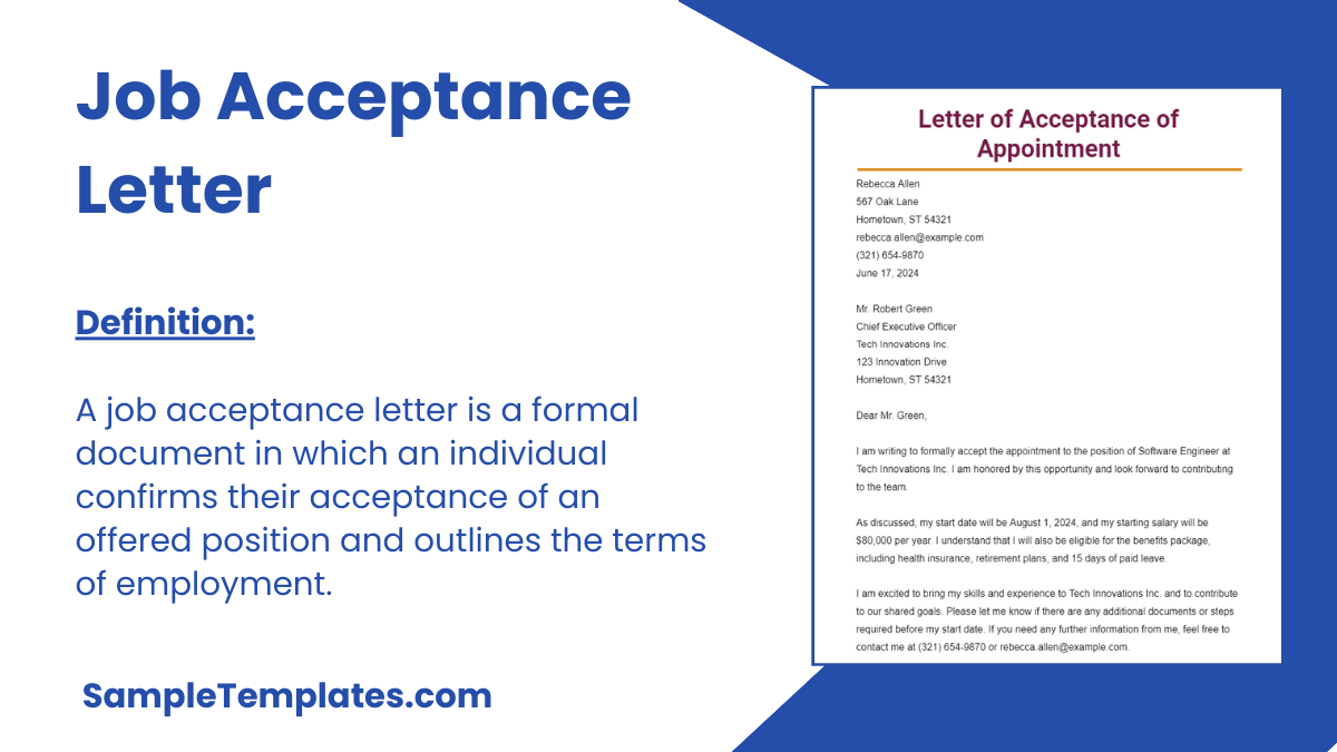 Job Acceptance Letter