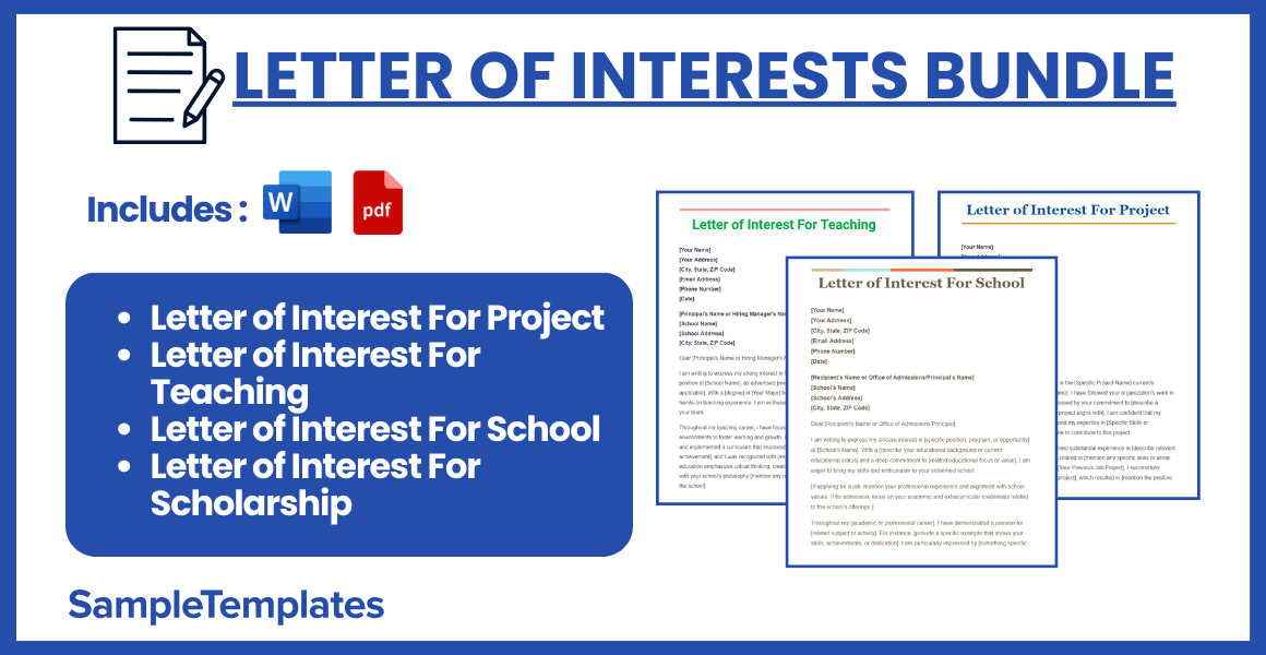 letter of interests bundle
