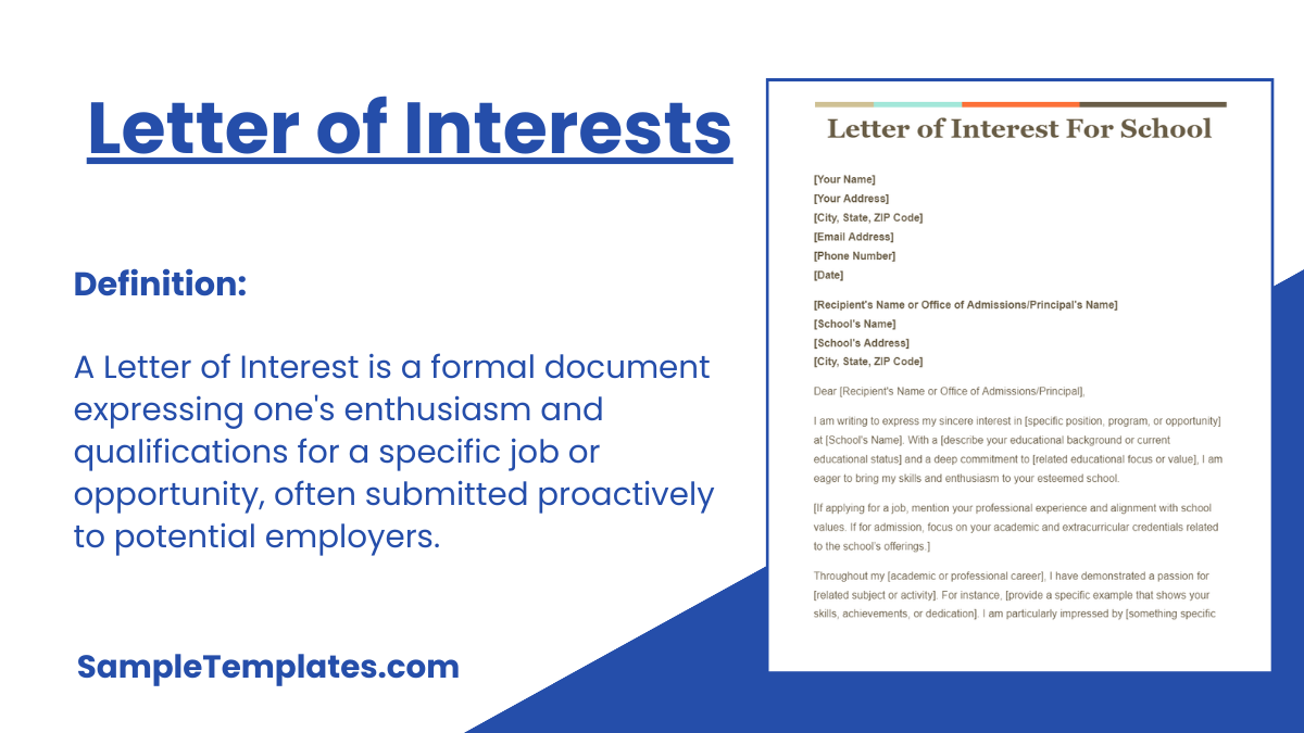 Letter of Interests