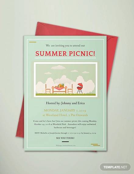 FREE 6 Picnic Invitation Templates In MS Word PSD AI Apple Pages 