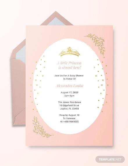 Free 23 Sample Baby Shower Invitation Templates In Ms Word Psd Ai Eps Apple Pages Publisher