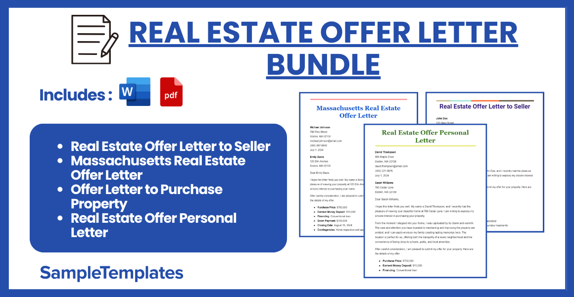 real estate offer letter bundle
