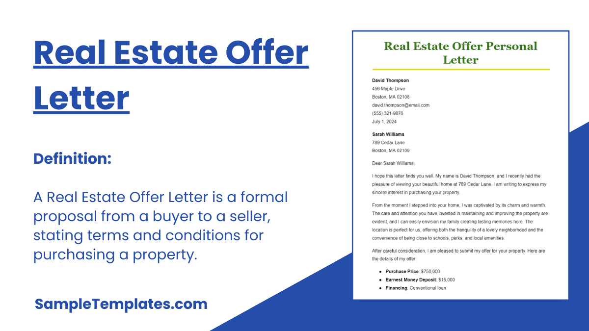 Real Estate Offer Letter