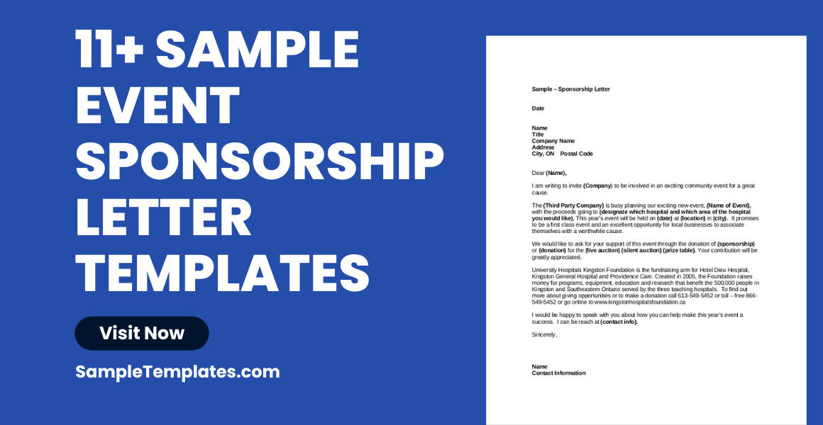 sample event sponsorship letter templates