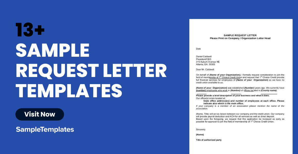 sample formal request letter templates