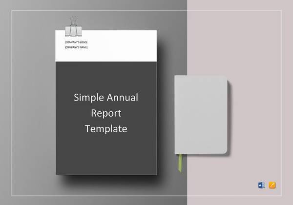 simple annual report template in word format