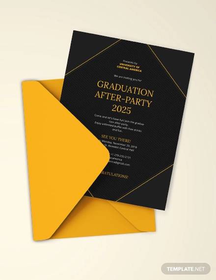 simple graduation party invitation