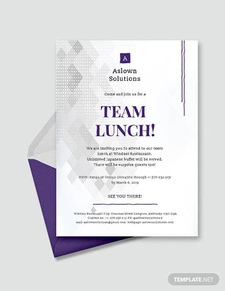 FREE 16 Lunch Invitation Templates In PSD EPS MS Word Apple 