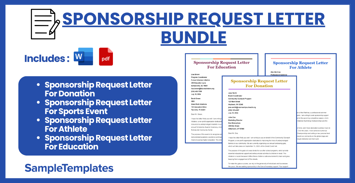 sponsorship request letter bundle