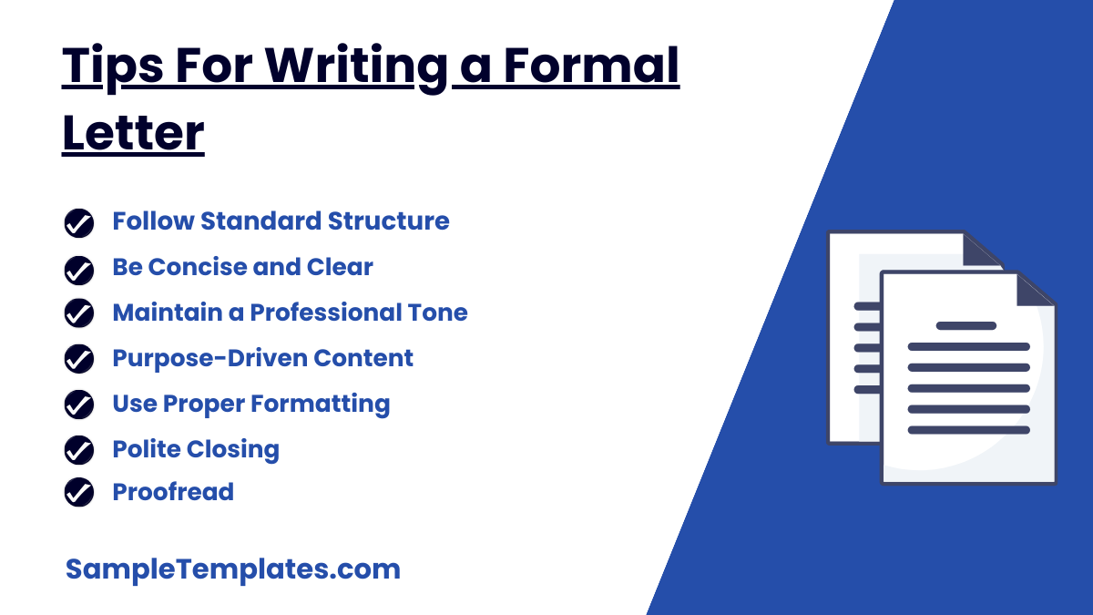 tips for writing a formal letter
