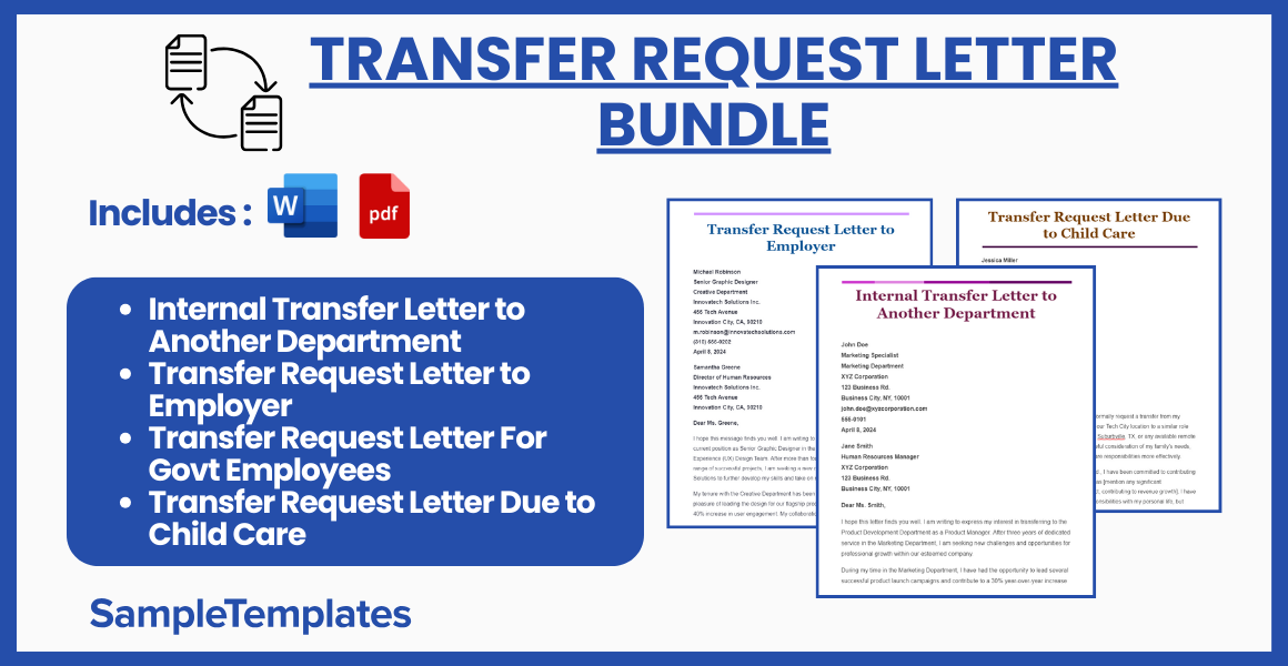 transfer request letter bundle