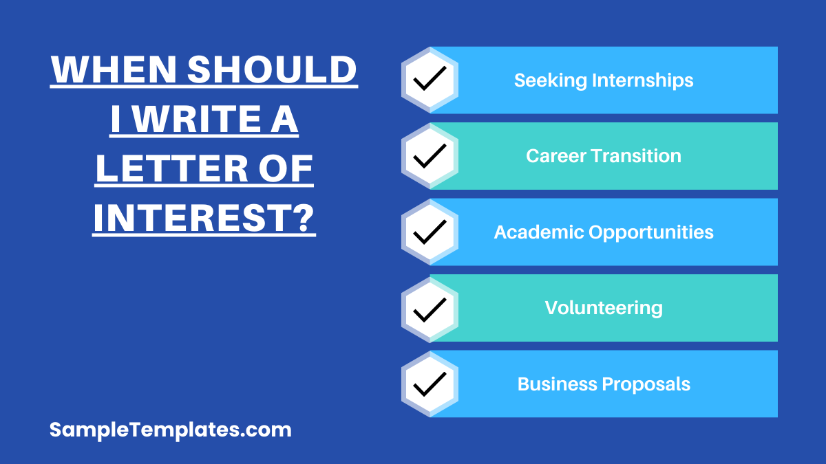 when should i write a letter of interest