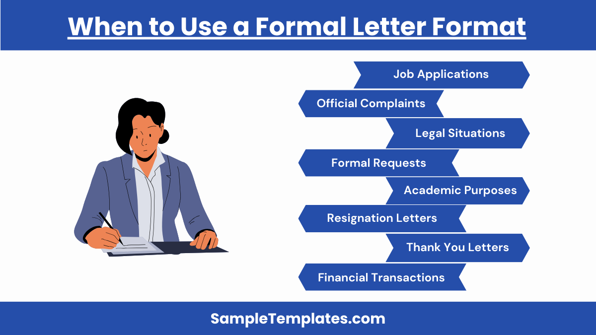 when to use a formal letter format