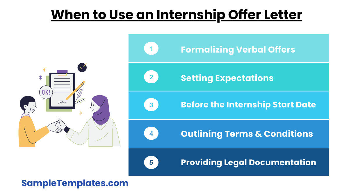 when to use an internship offer letter