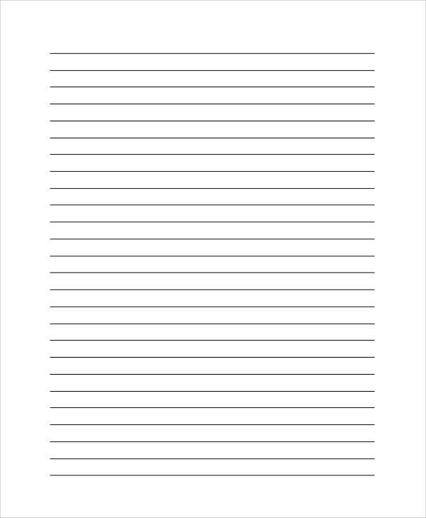 wide lined paper