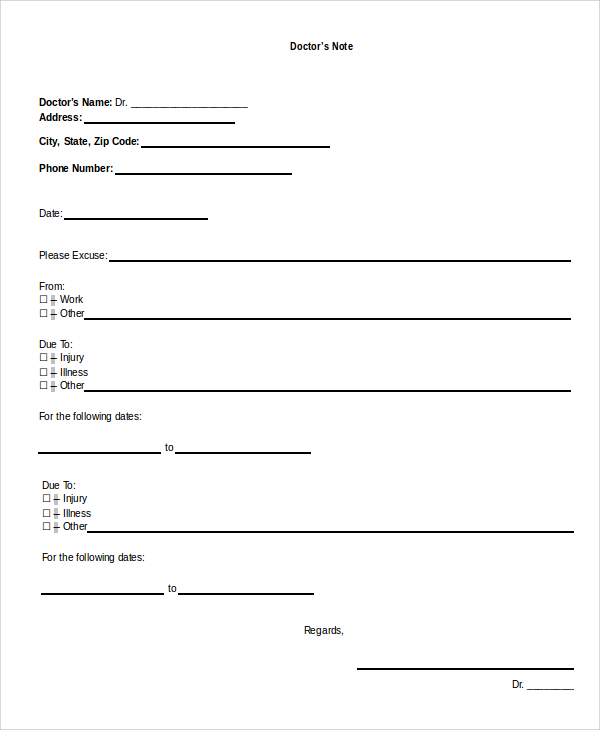 free 11 sample doctors note templates in ms word pdf pages google docs