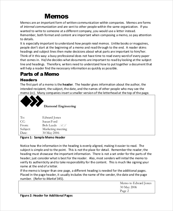 Sample Business Memo - 6+ Documents in PDF