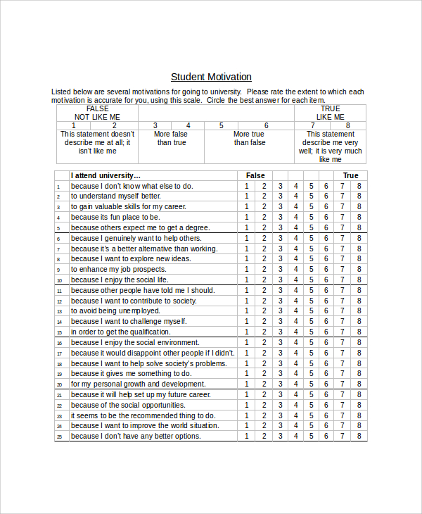 FREE 8+ Sample Student Survey Templates in PDF MS Word