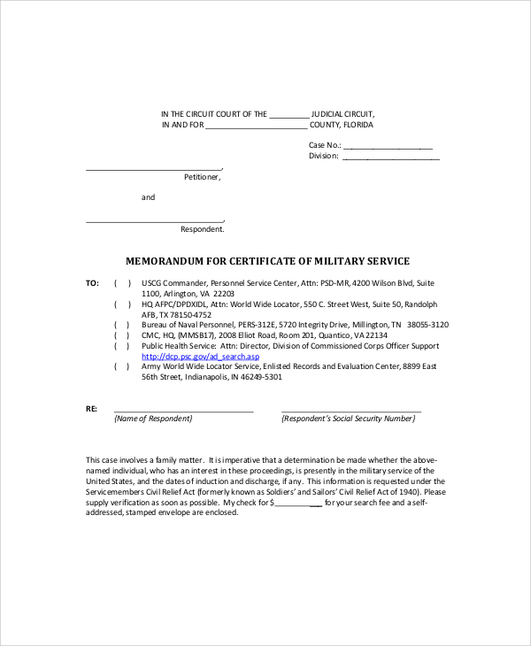 Army Memorandum Template Word