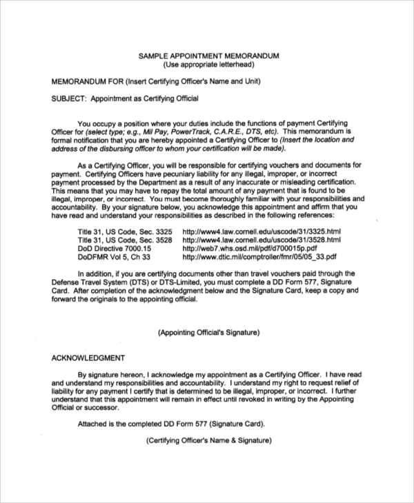 Army Memo Sample - 7+ Documents in PDF, Word, Google Docs