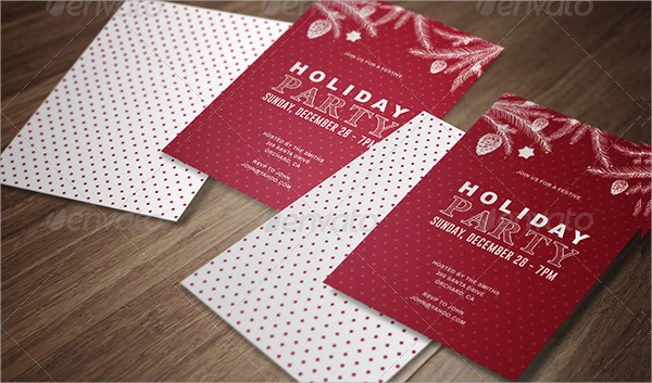 psd holiday party invitation template