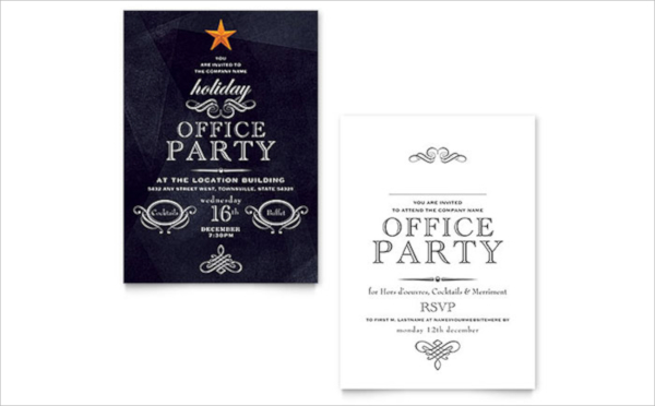 office holiday party invitation template