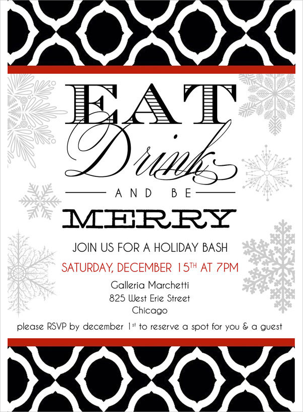 FREE 18 Holiday Party Invitation Templates In MS Word PSD AI EPS Apple Pages Publisher