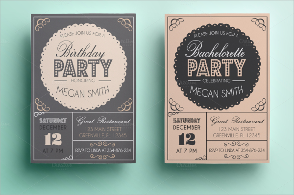 simple bachelorette invitation 