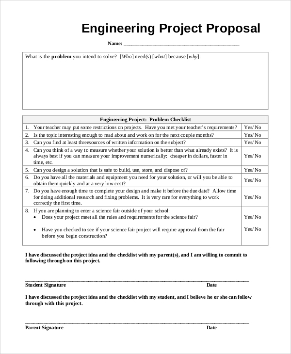 engineering project proposal sample