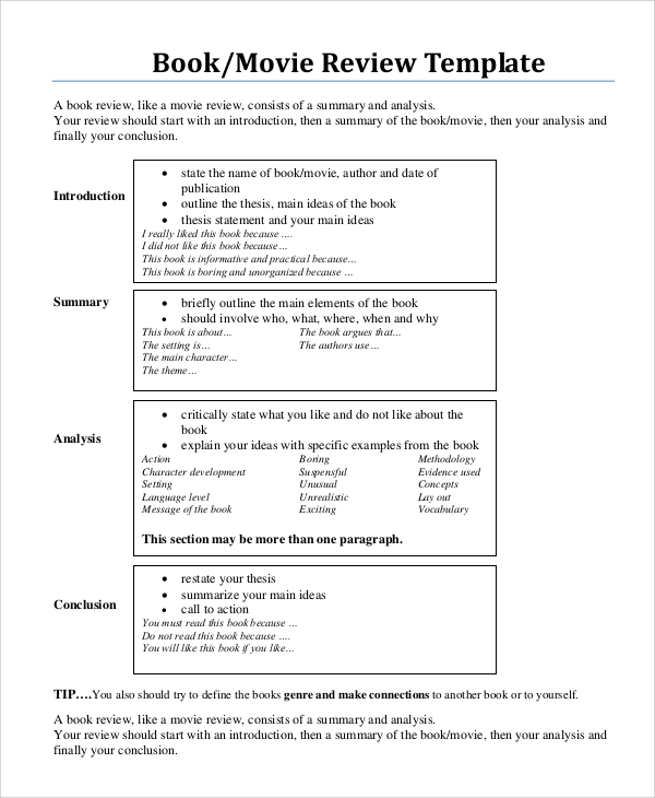 film notes template