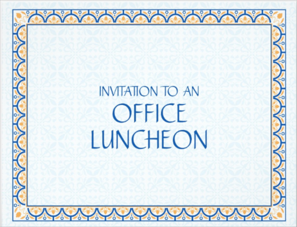 office lunch invitation template